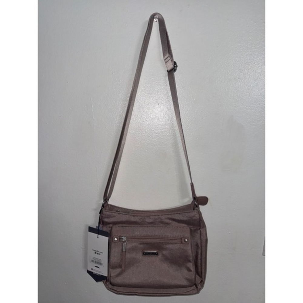 Baggallini Uptown Bagg with RFID Wristlet Mauve Crossbody Bag UPB287B1069 NWT